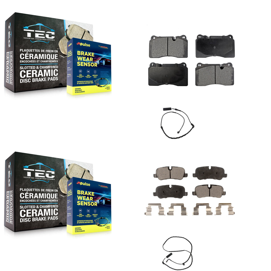 Front Rear Ceramic Brake Pads Wear Sensor Kit For Land Rover Range 4.2L with Supercharged KTW-100361