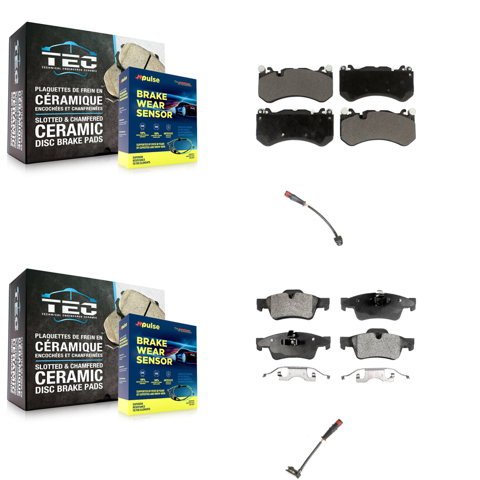 Front Rear Ceramic Disc Brake Pads And Wear Sensors Kit For Mercedes-Benz G63 AMG G65 KTW-100434