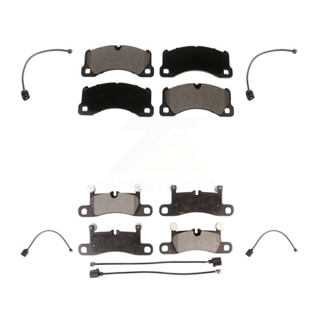 Front Rear Ceramic Disc Brake Pads Extra Wear Sensor Kit For Porsche Cayenne with Harness KTW-100509