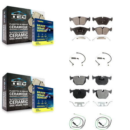 Front Rear Ceramic Disc Brake Pad Wear Sensor Kit For BMW Z4 M Roadster Coupe with 3.2L KTW-100523
