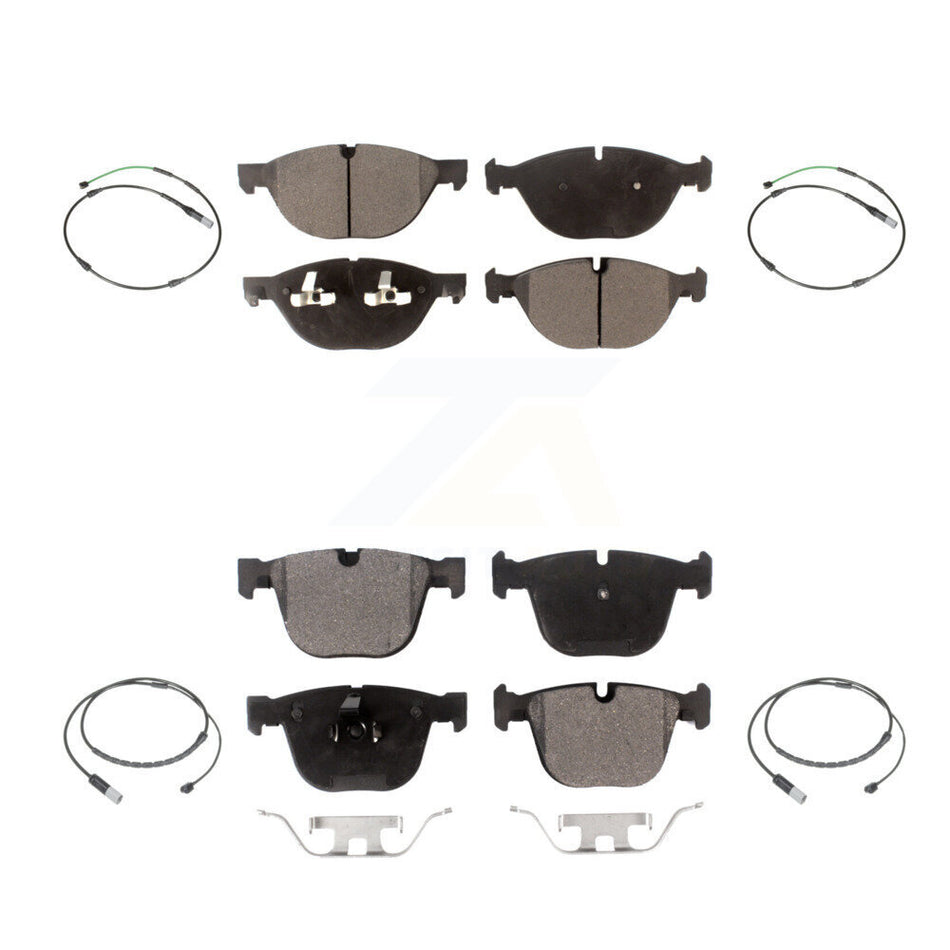 Front Rear Ceramic Disc Brake Pads And Wear Sensors Kit For BMW X5 X6 xDrive50i with 4.4L KTW-100534