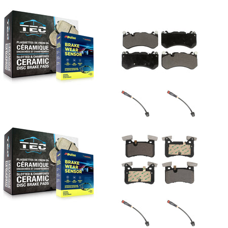 Front Rear Ceramic Disc Brake Pad & Wear Sensor Kit For Mercedes-Benz C63 AMG E63 S CLS63 KTW-100553