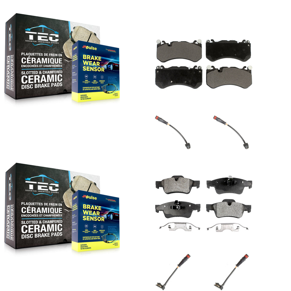 Front Rear Ceramic Disc Brake Pads And Wear Sensors Kit For Mercedes-Benz G63 AMG G65 KTW-100559