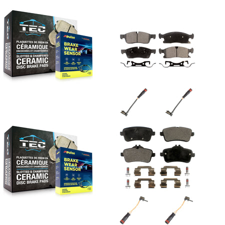 Front Rear Ceramic Disc Brake Pad & Wear Sensor Kit For Mercedes-Benz ML350 GLE350 GLE400 KTW-100579