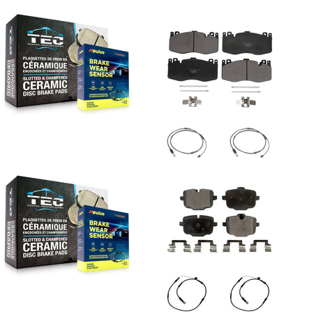 Front Rear Ceramic Disc Brake Pads And Wear Sensors Kit For BMW M6 Gran Coupe KTW-100641