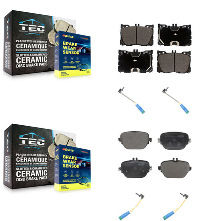 Front Rear Ceramic Brake Pad And Wear Sensor Kit For 2019-2020 Mercedes-Benz E53 AMG 3.0L KTW-100659