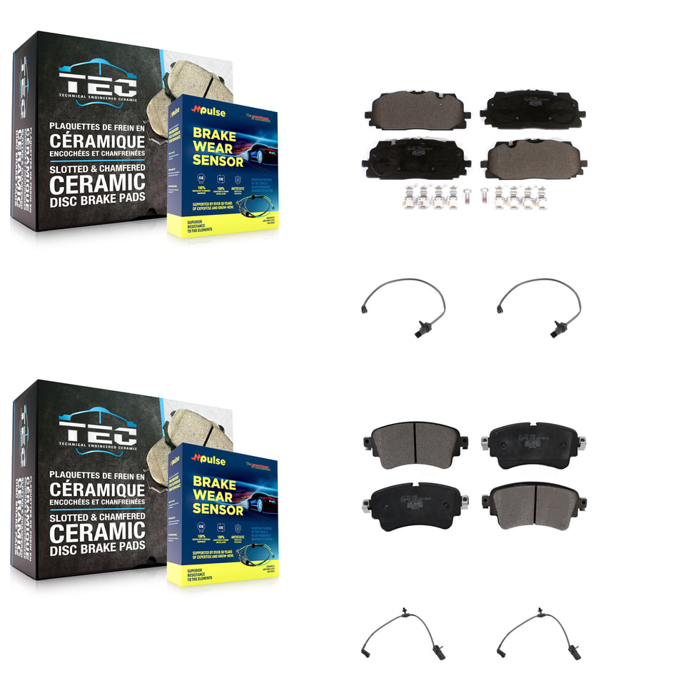 Front Rear Ceramic Disc Brake Pad Wear Sensor Kit For Audi S5 Sportback S4 Made in Europe KTW-100686