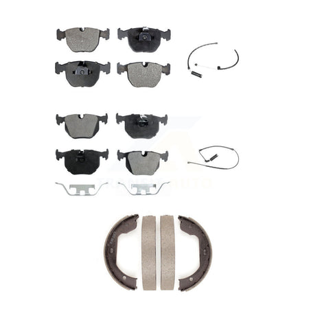 Front Rear Ceramic Disc Brake Pads And Wear Sensors Kit (5Pc) For BMW X5 KTW-100713