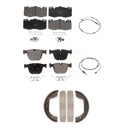 Front Rear Ceramic Disc Brake Pads And Wear Sensors Kit (5Pc) For BMW X6 M with 4.4L KTW-100770