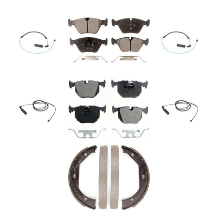 Front Rear Ceramic Disc Brake Pad And Wear Sensor Kit (7Pc) For BMW 330Ci 330i 330xi 3.0L KTW-100787