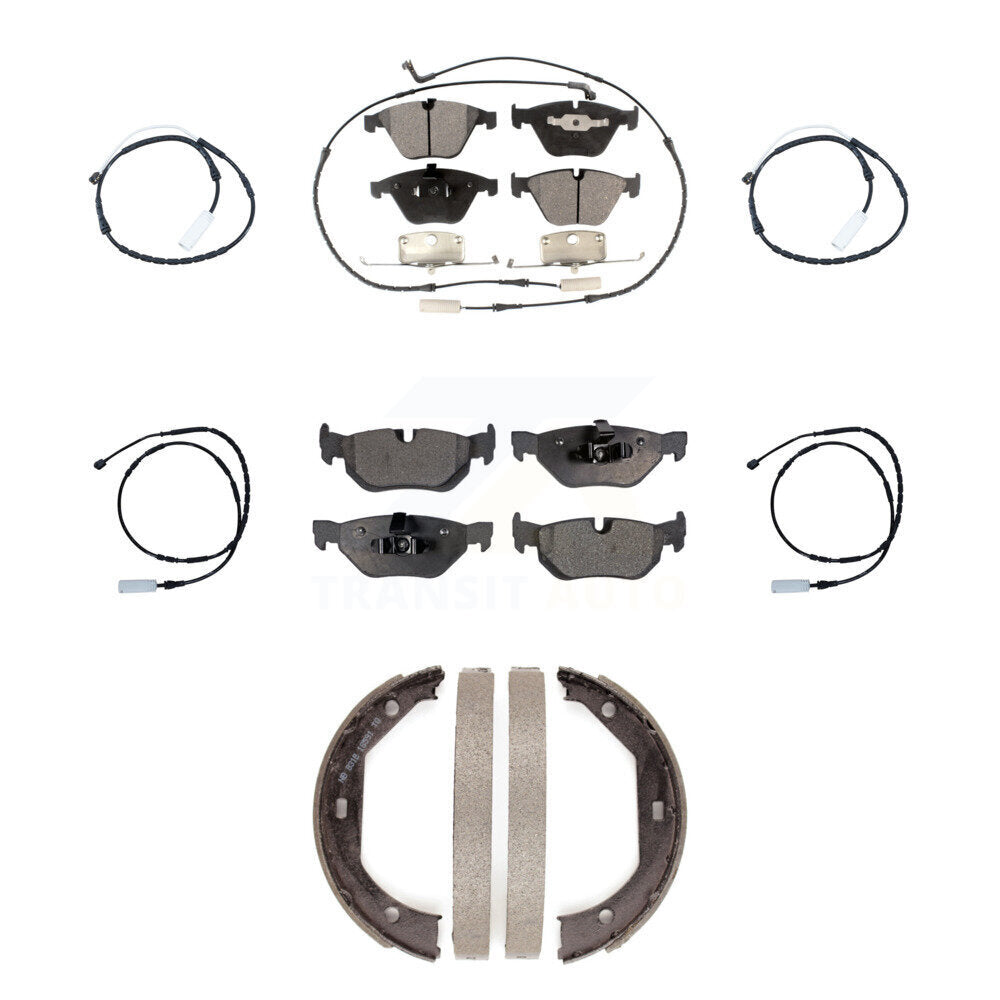 Front Rear Ceramic Disc Brake Pads And Extra Wear Sensors Kit (7Pc) For BMW 328i xDrive KTW-100791