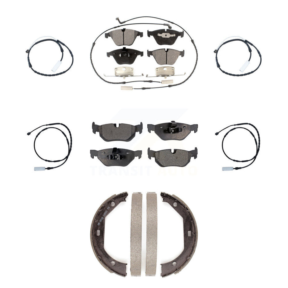 Front Rear Ceramic Disc Brake Pads And Extra Wear Sensors Kit (7Pc) For BMW 328i xDrive KTW-100791