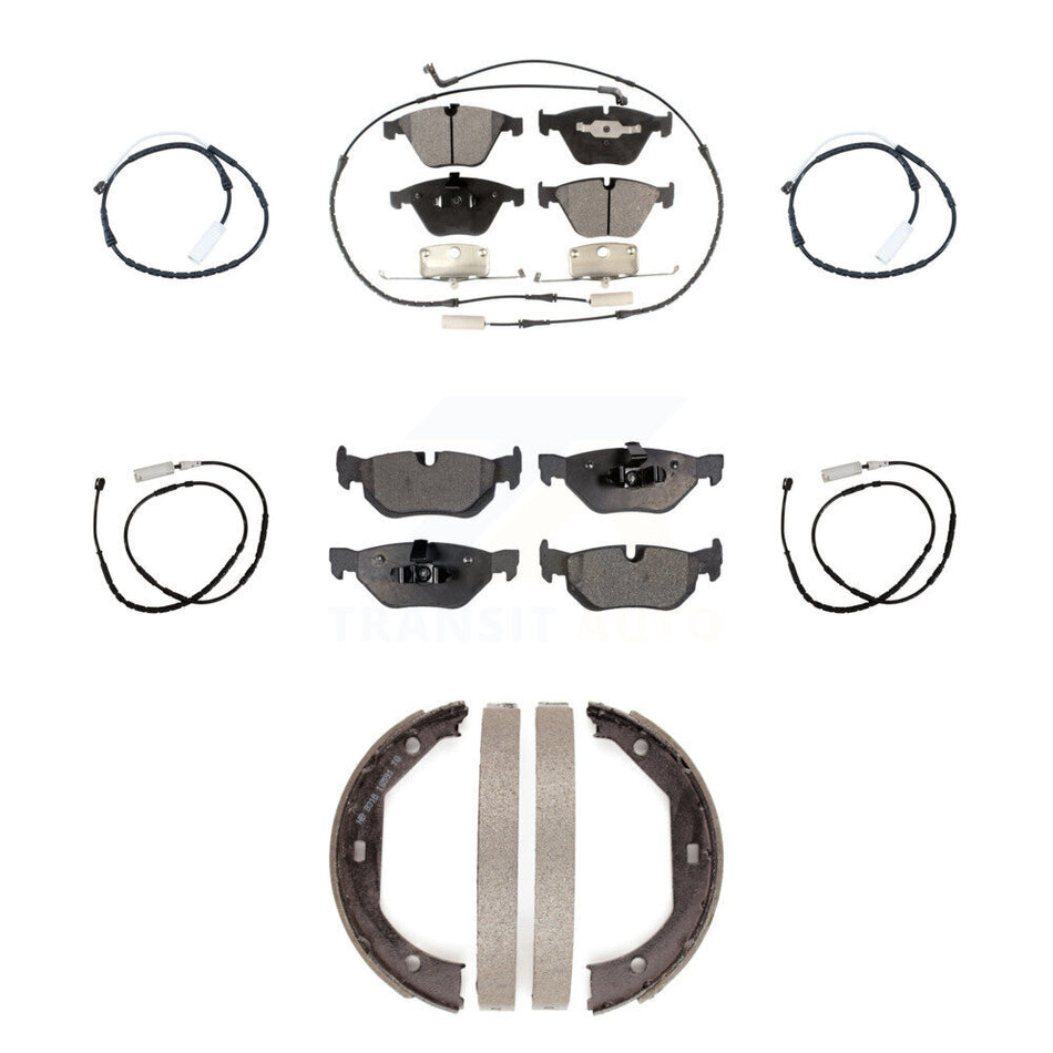 Front Rear Ceramic Disc Brake Pads And Extra Wear Sensors Kit (7Pc) For BMW X1 KTW-100797