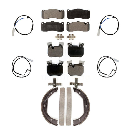 Front Rear Ceramic Disc Brake Pads And Wear Sensors Kit (7Pc) For BMW 135i 135is 3.0L KTW-100799