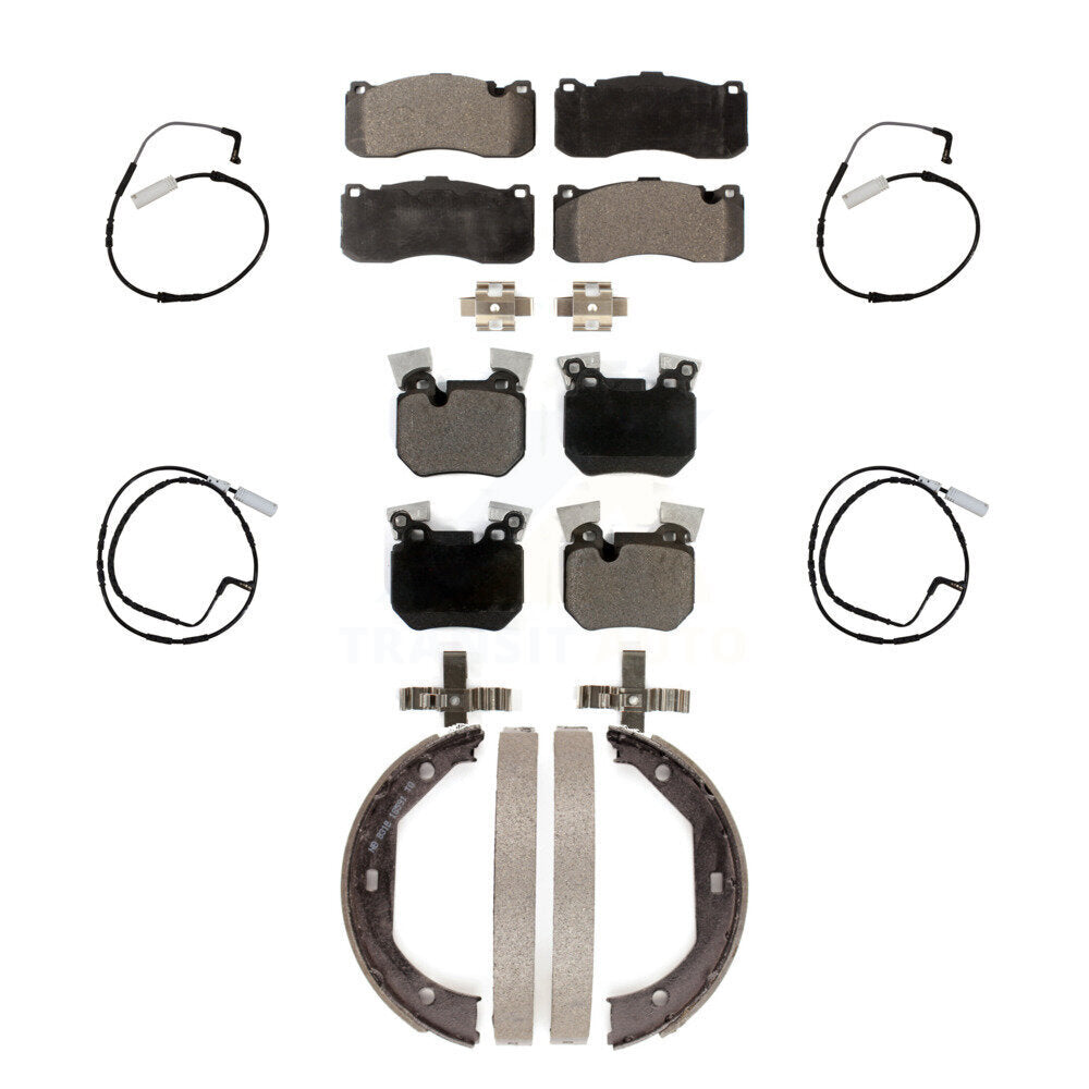 Front Rear Ceramic Disc Brake Pads And Wear Sensors Kit (7Pc) For 2008-2010 BMW 135i 3.0L KTW-100800