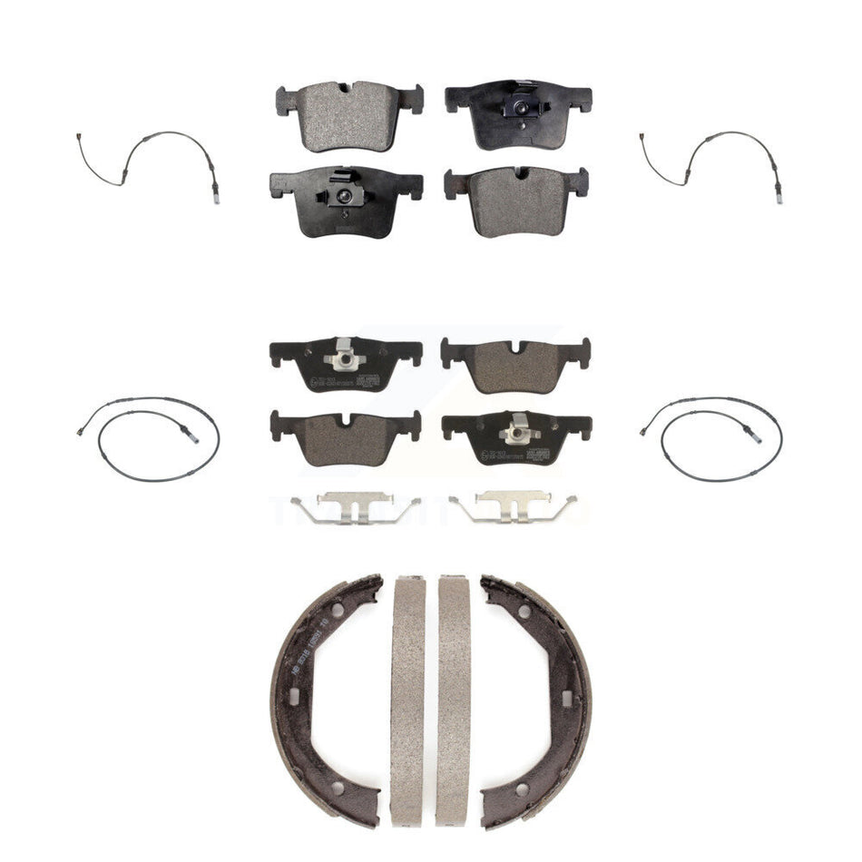 Front Rear Ceramic Disc Brake Pad And Wear Sensor Kit (7Pc) For BMW 320i xDrive 328d 2.0L KTW-100801