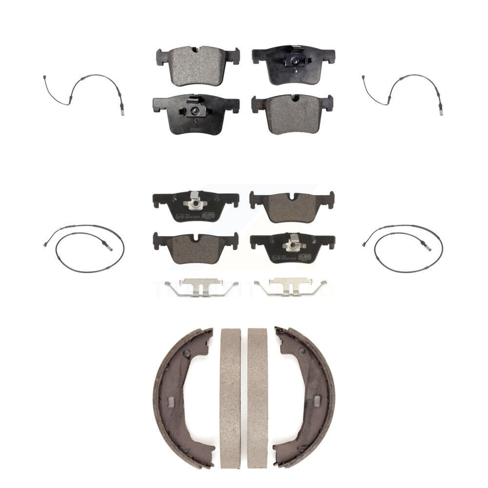 Front Rear Ceramic Disc Brake Pad And Wear Sensor Kit (7Pc) For BMW 320i xDrive 328d 2.0L KTW-100802