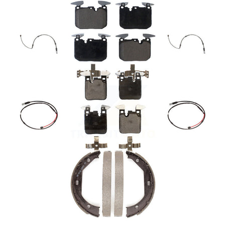 Front Rear Ceramic Disc Brake Pads And Wear Sensors Kit (7Pc) For BMW M3 M2 KTW-100806