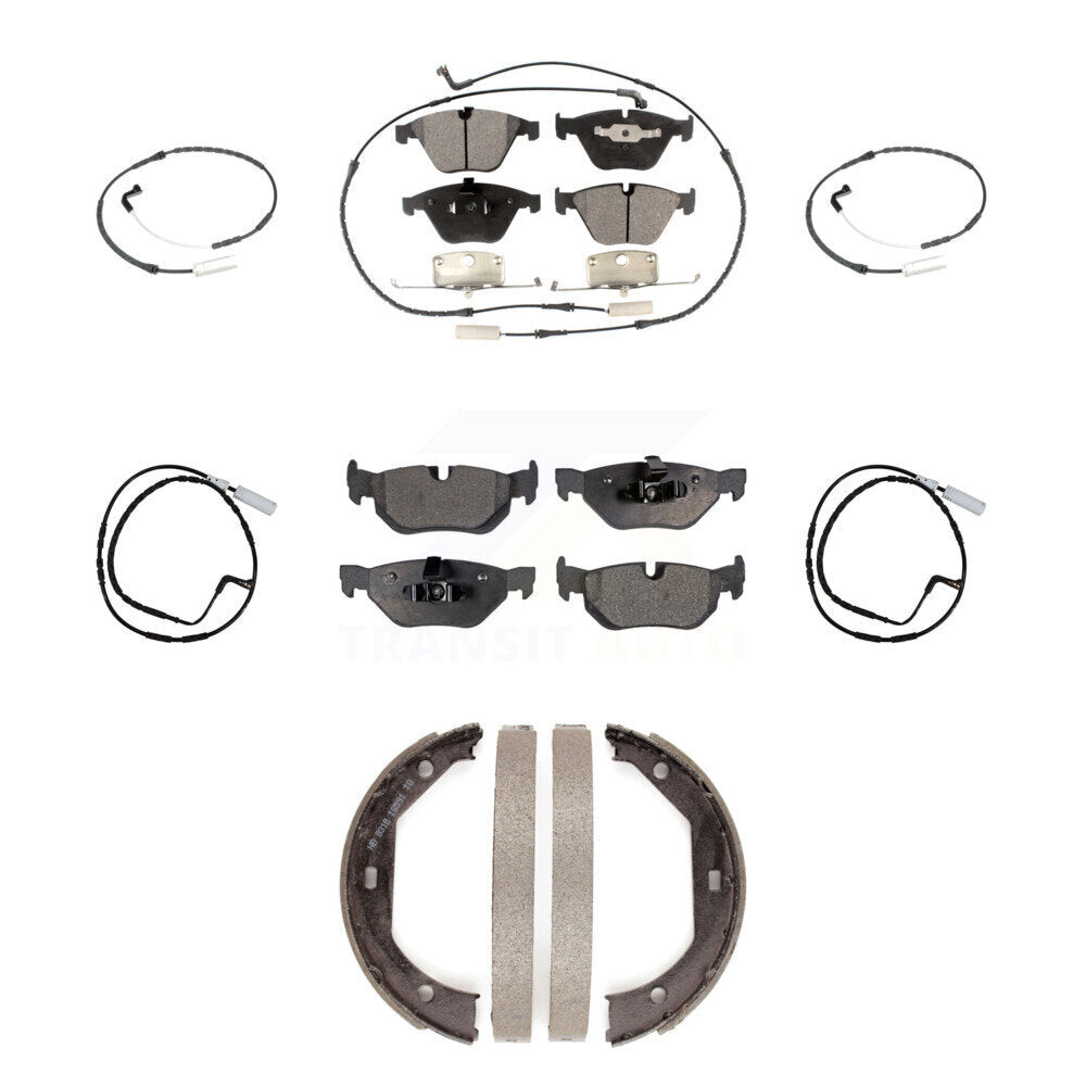 Front Rear Ceramic Disc Brake Pads And Extra Wear Sensors Kit (7Pc) For BMW 328i xDrive KTW-100824