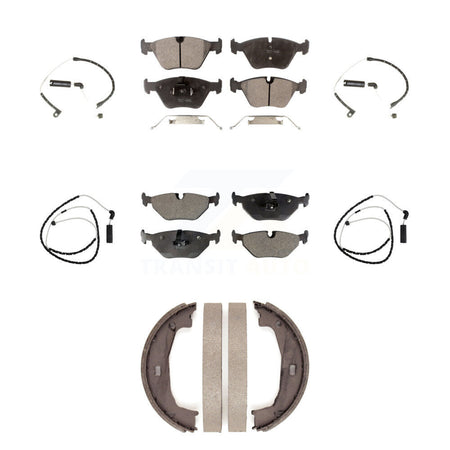 Front Rear Ceramic Disc Brake Pads And Wear Sensors Kit (7Pc) For BMW Z4 KTW-100842