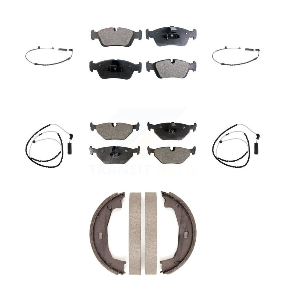 Front Rear Ceramic Disc Brake Pads And Wear Sensors Kit (7Pc) For BMW Z4 KTW-100843