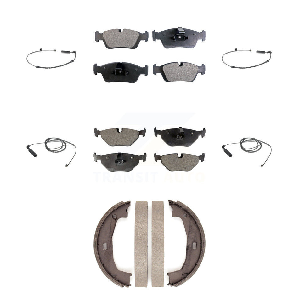 Front Rear Ceramic Brake Pad And Wear Sensor Kit (7Pc) For BMW 325i 325Ci 320i 323Ci 323i KTW-100855