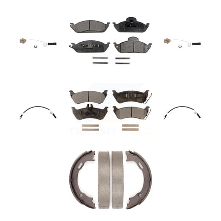 Front Rear Ceramic Brake Pads & Wear Sensor Kit (7Pc) For Mercedes-Benz ML320 ML350 ML430 KTW-100859