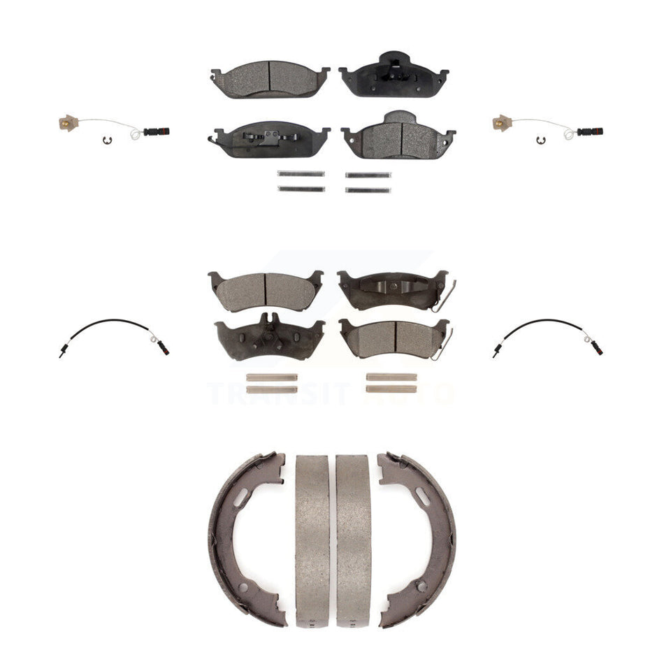 Front Rear Ceramic Brake Pads & Wear Sensor Kit (7Pc) For Mercedes-Benz ML320 ML350 ML430 KTW-100859