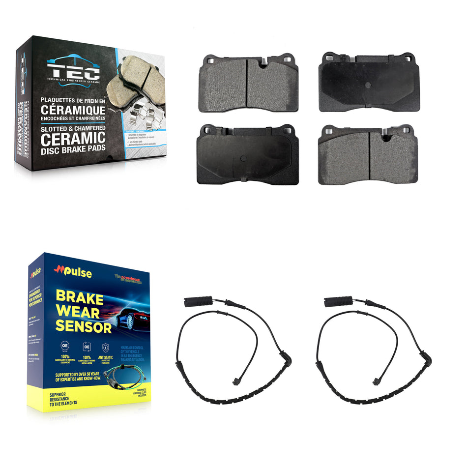 Front Ceramic Brake Pad Wear Sensor Kit For 06-09 Land Rover Range 4.2L with Supercharged KTW-100879