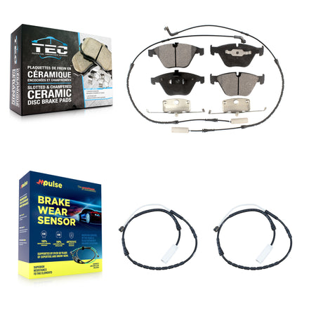Front Ceramic Disc Brake Pads And Extra Wear Sensors Kit For BMW 335i xDrive X1 328i KTW-100905