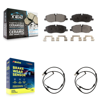 Front Ceramic Disc Brake Pads And Wear Sensors Kit For Land Rover Range Sport KTW-100933