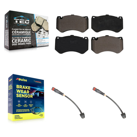 Front Ceramic Brake Pad & Wear Sensor Kit For Mercedes-Benz S63 AMG E63 S C63 CLS63 GLC63 KTW-100948