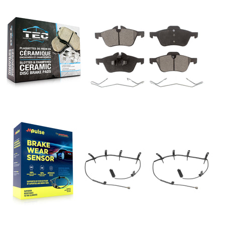 Front Ceramic Brake Pad & Wear Sensor Kit For Mini Cooper With 276mm Diameter Rotor KTW-100987