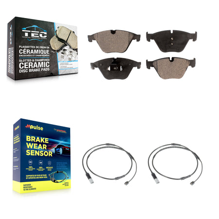 Front Ceramic Brake Pad & Wear Sensor Kit For BMW 535i 640i Gran Coupe xDrive 528i 535d 5 KTW-101024