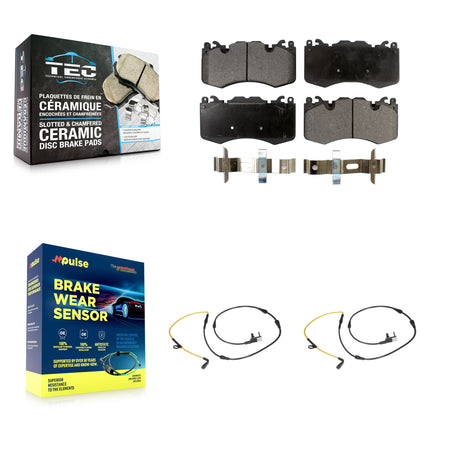Front Ceramic Brake Pad & Wear Sensor Kit For Land Rover Range Sport without Brembo KTW-101031