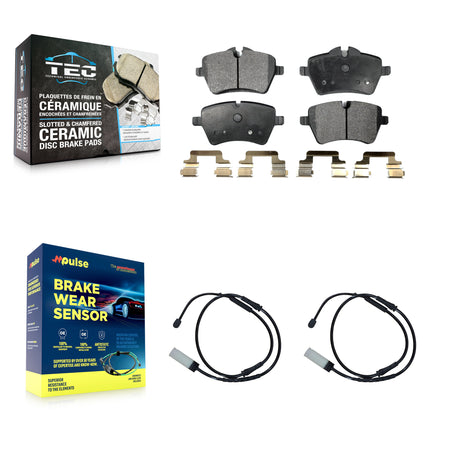 Front Ceramic Disc Brake Pads And Wear Sensors Kit For Mini Cooper Countryman Paceman KTW-101047