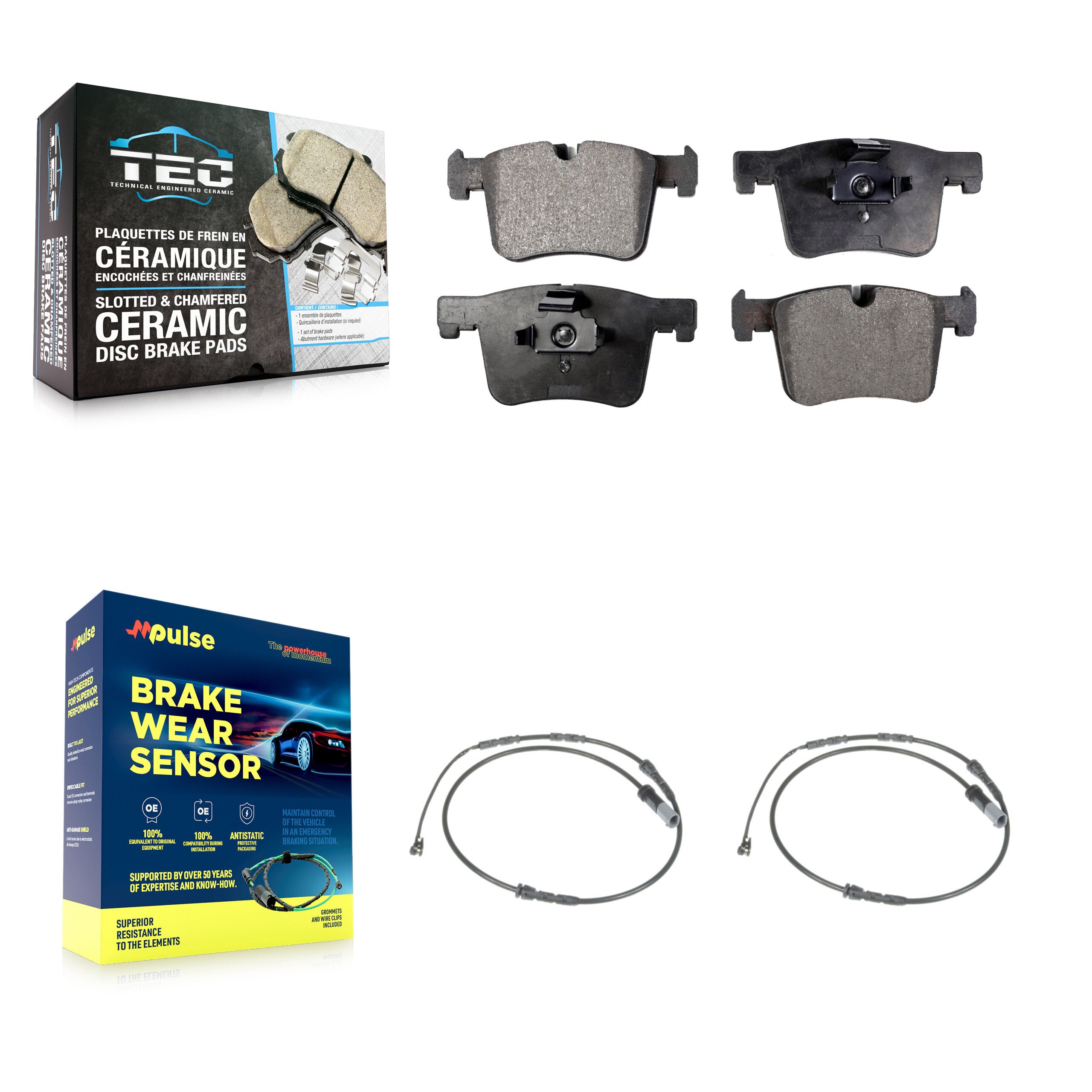 Front Ceramic Disc Brake Pads And Wear Sensors Kit For BMW X3 X4 KTW-101076