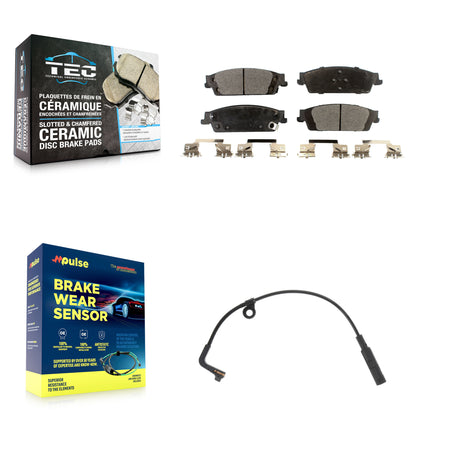 Rear Ceramic Brake Pad Wear Sensor Kit For Chevrolet Silverado 1500 LD GMC Sierra Limited KTW-101108