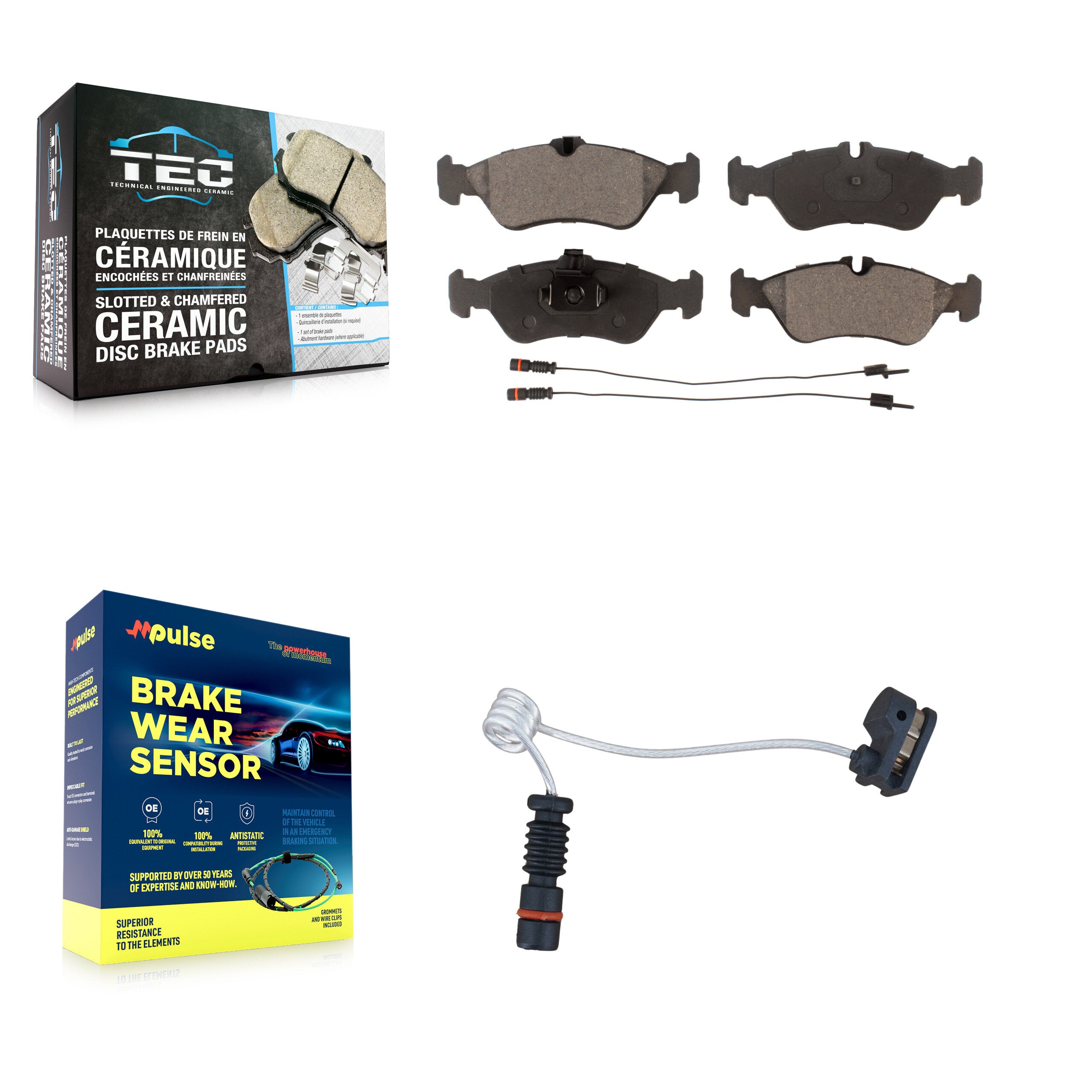 Rear Ceramic Disc Brake Pads And Extra Wear Sensors Kit For Dodge Sprinter 2500 3500 2.7L KTW-101113