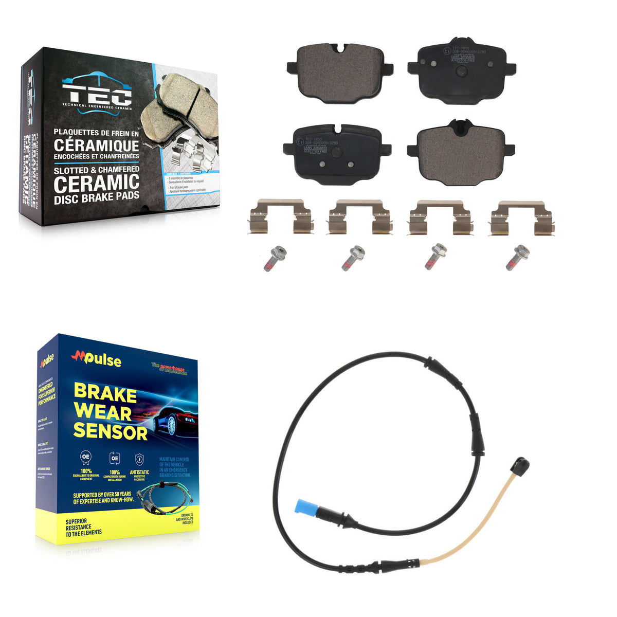 Rear Ceramic Disc Brake Pads And Wear Sensors Kit For BMW X4 KTW-101114