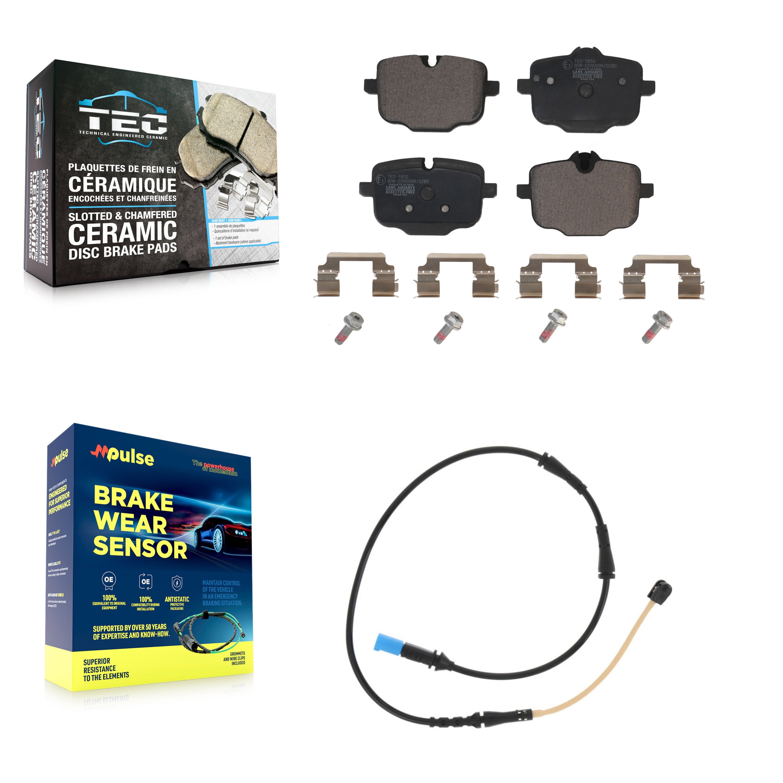 Rear Ceramic Disc Brake Pads And Wear Sensors Kit For BMW X4 KTW-101114