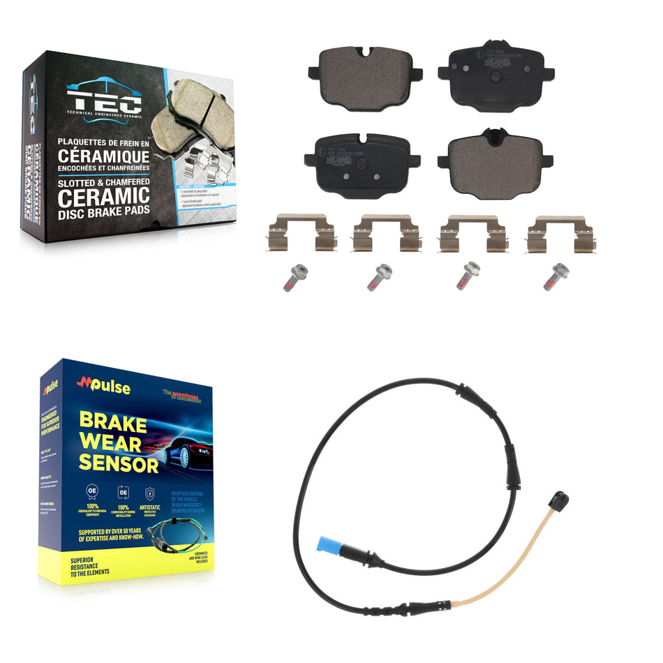 Rear Ceramic Disc Brake Pads And Wear Sensors Kit For BMW X4 KTW-101114
