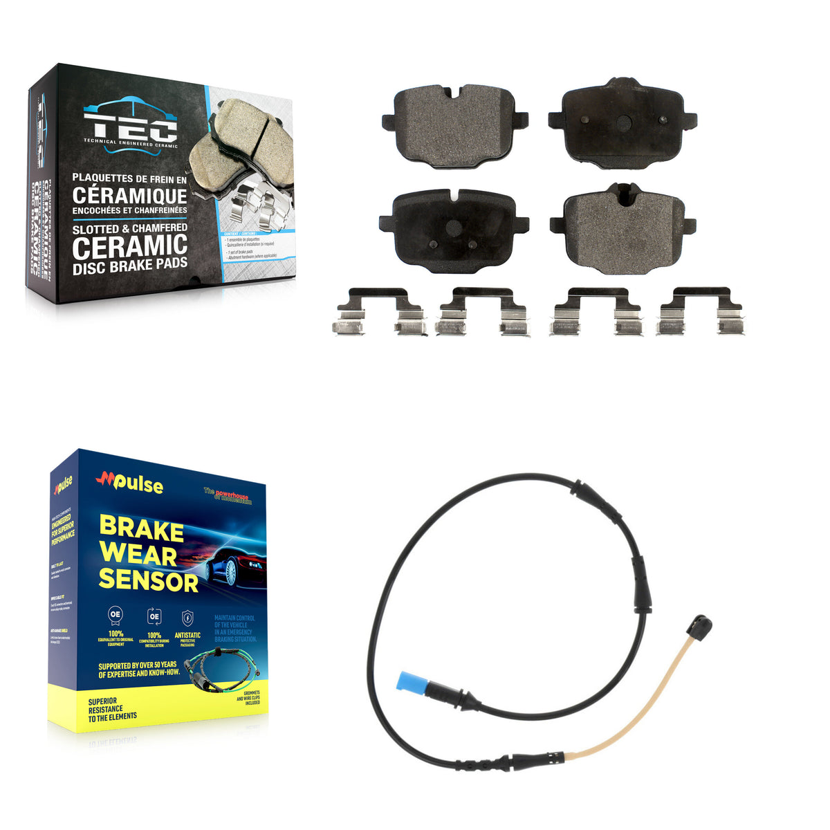Rear Ceramic Disc Brake Pads And Wear Sensors Kit For BMW X4 KTW-101116