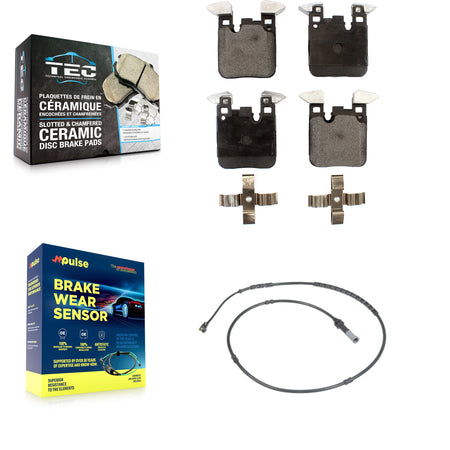 Rear Ceramic Brake Pads Wear Sensor Kit For BMW 328i xDrive 330i 320i 335i 428i 340i 230i KTW-101119