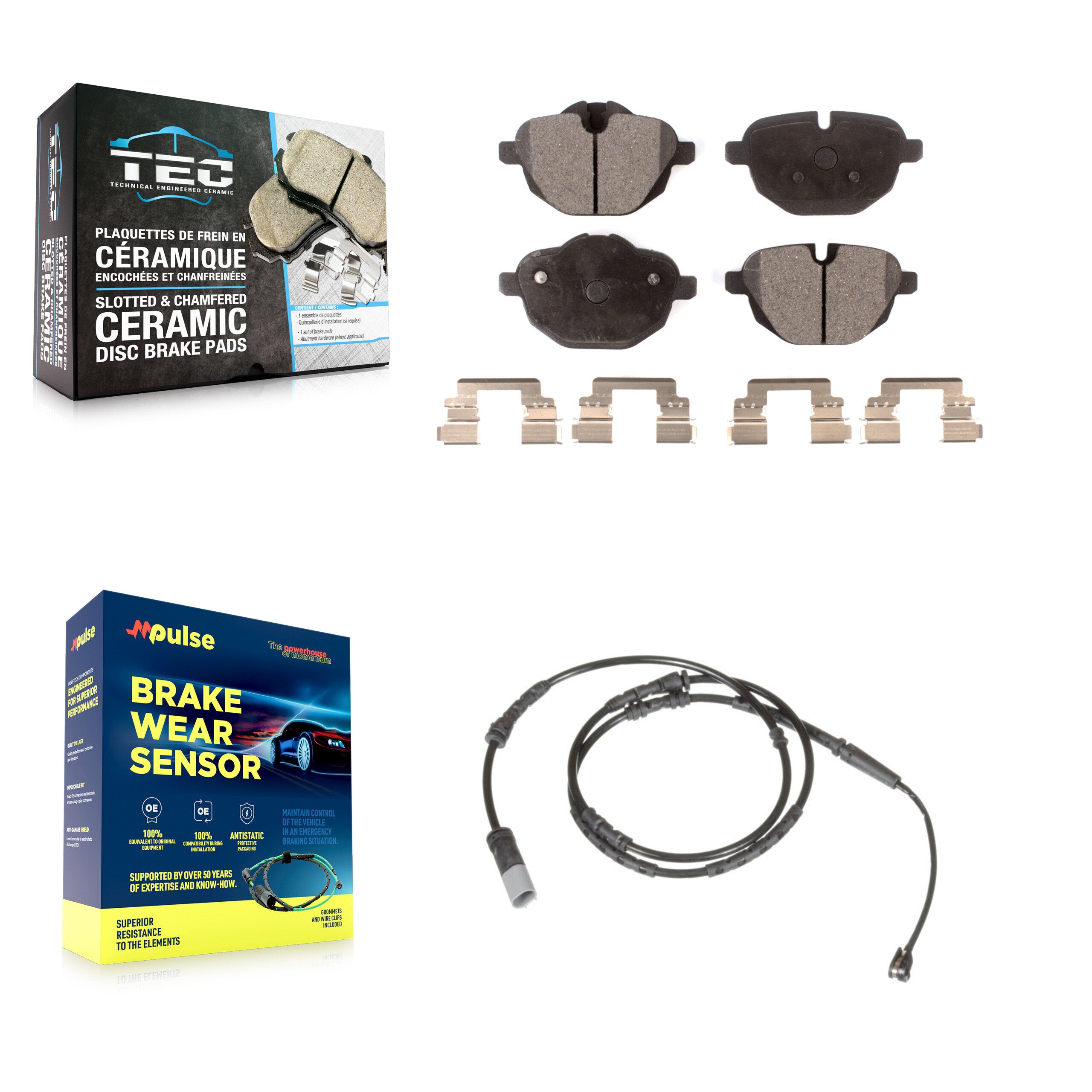 Rear Ceramic Disc Brake Pads And Wear Sensors Kit For BMW X3 X4 KTW-101154