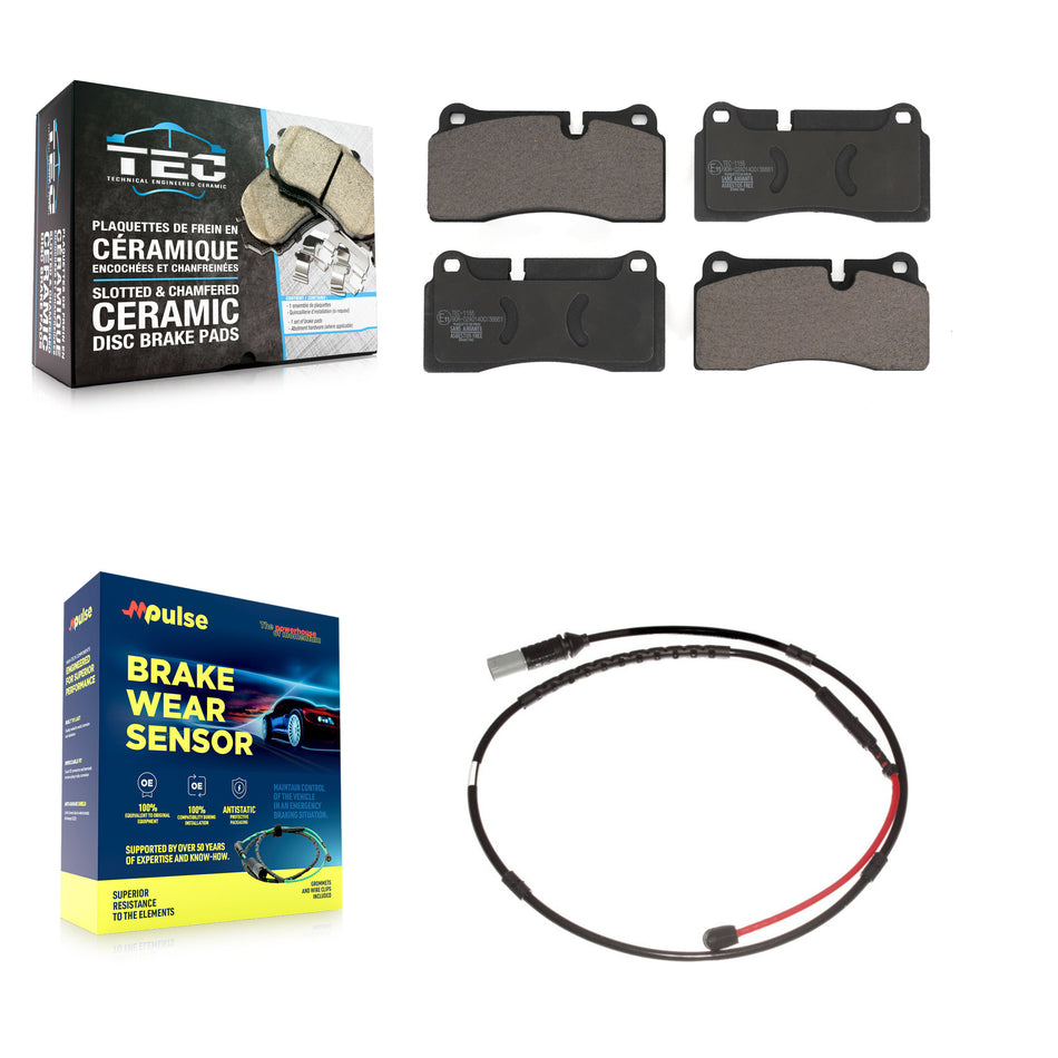 Rear Ceramic Disc Brake Pad & Wear Sensor Kit For BMW M3 M2 With Composite Brakes KTW-101165