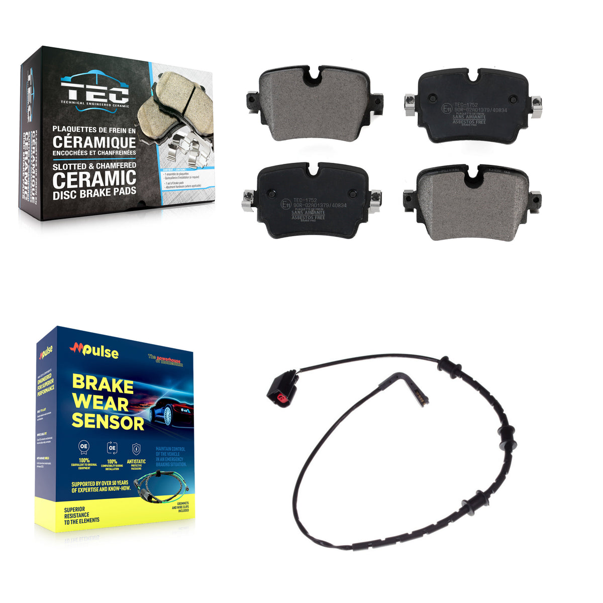 Rear Ceramic Brake Pad & Wear Sensor Kit For Jaguar F-Type With 325mm Diameter Rotor KTW-101168