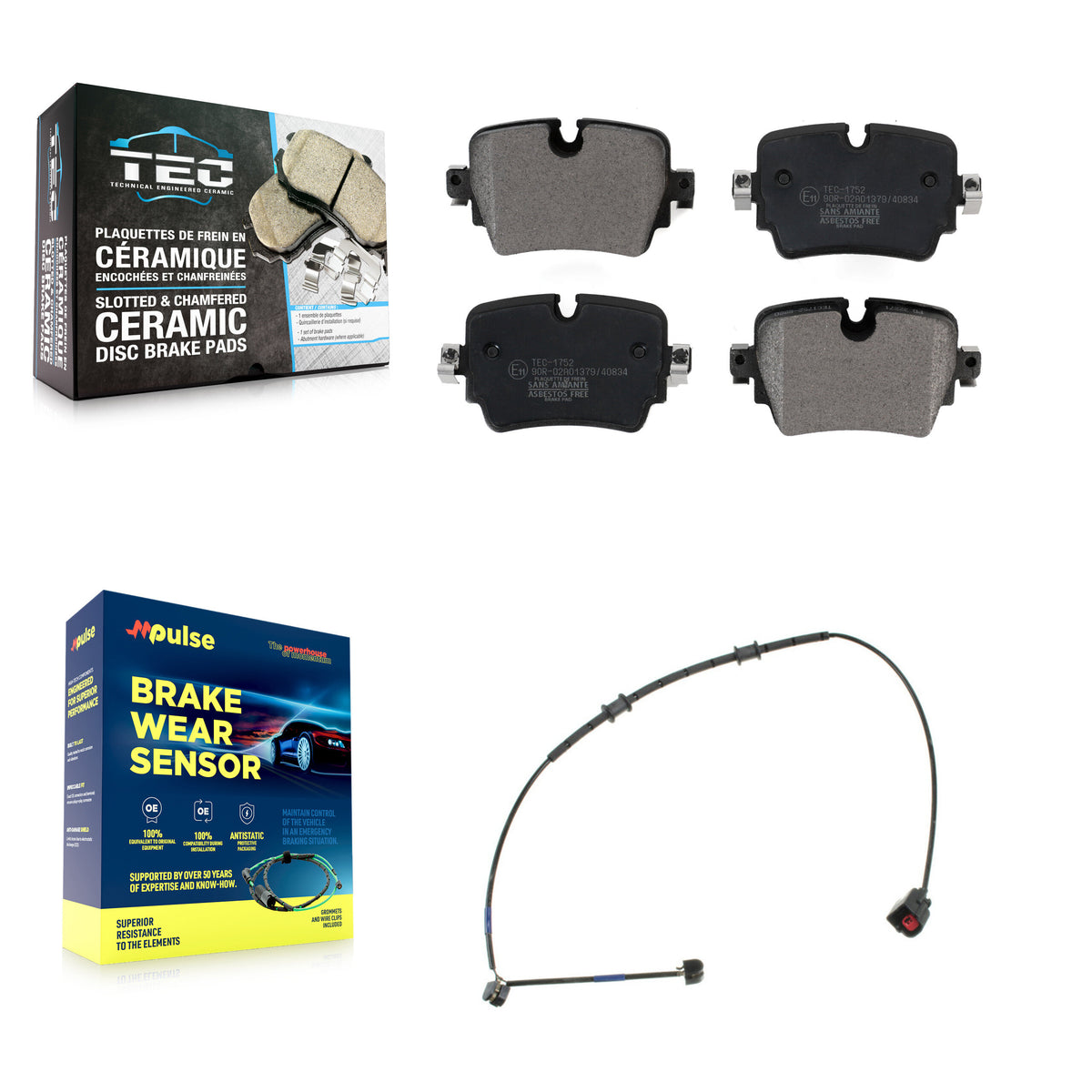 Rear Ceramic Brake Pad & Wear Sensor Kit For Jaguar F-Type With 325mm Diameter Rotor KTW-101170