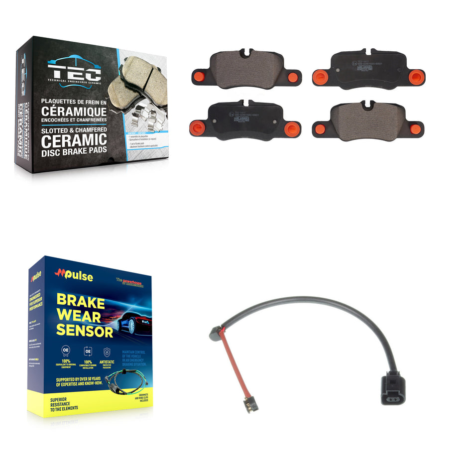 Rear Ceramic Disc Brake Pad Wear Sensor Kit For 2019 Porsche 911 3.0L With Cast Iron KTW-101180