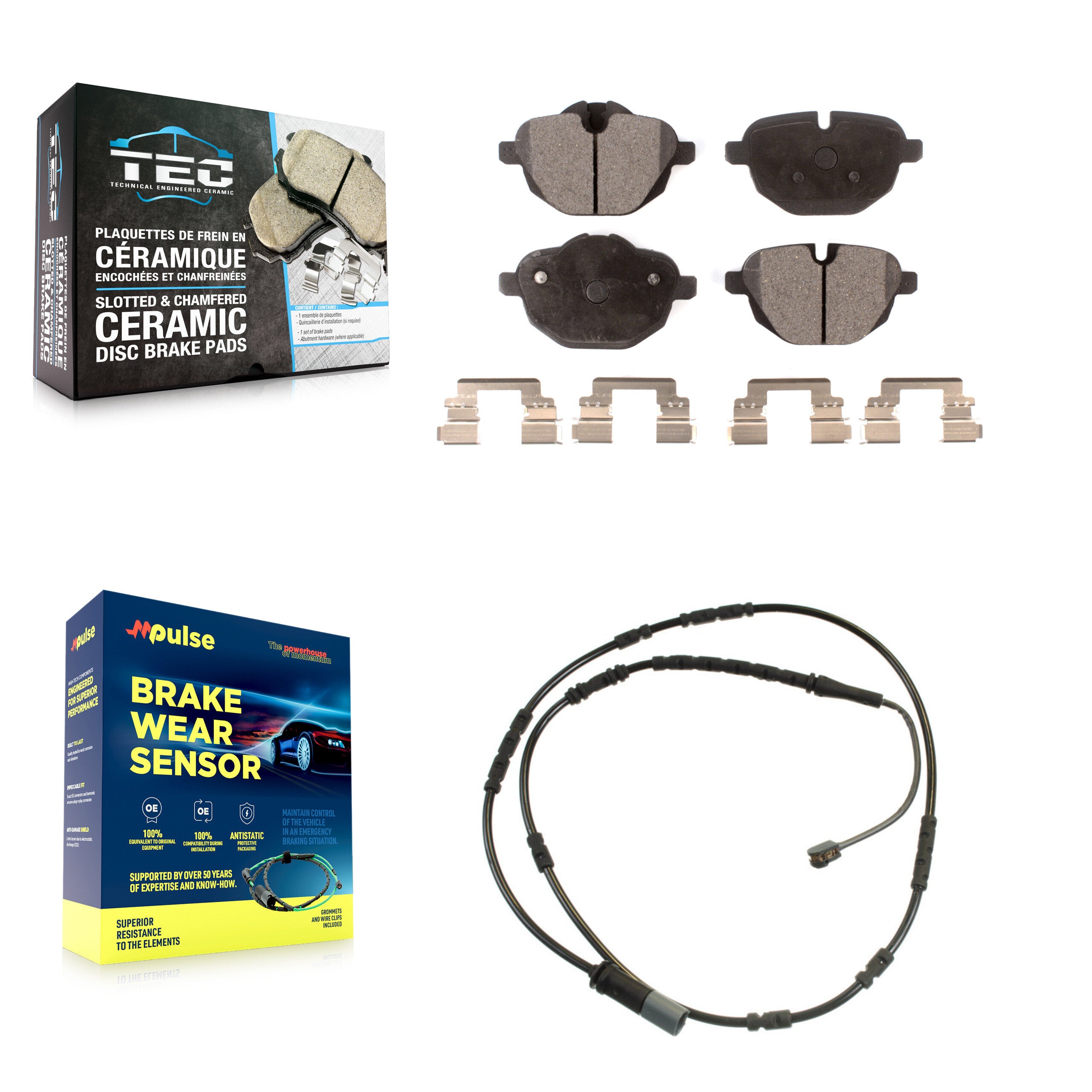 Rear Ceramic Disc Brake Pads And Wear Sensors Kit For BMW i8 KTW-101198